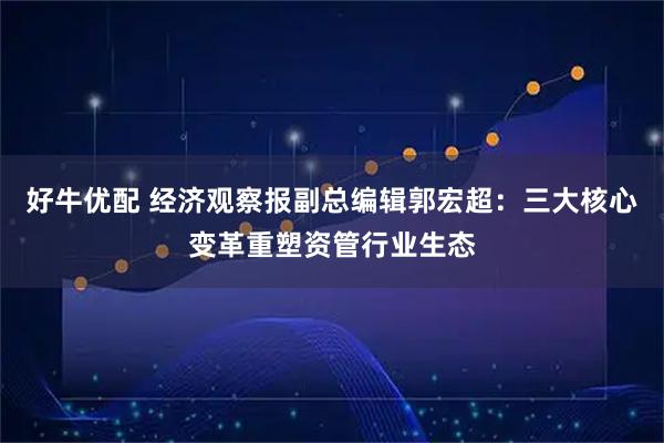 好牛优配 经济观察报副总编辑郭宏超：三大核心变革重塑资管行业生态